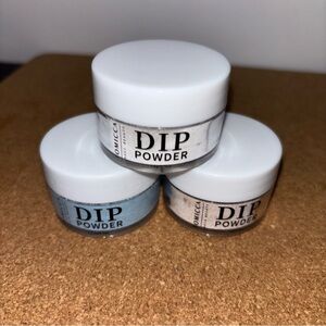 3/$15 Dip Powder Set White Blue Gray